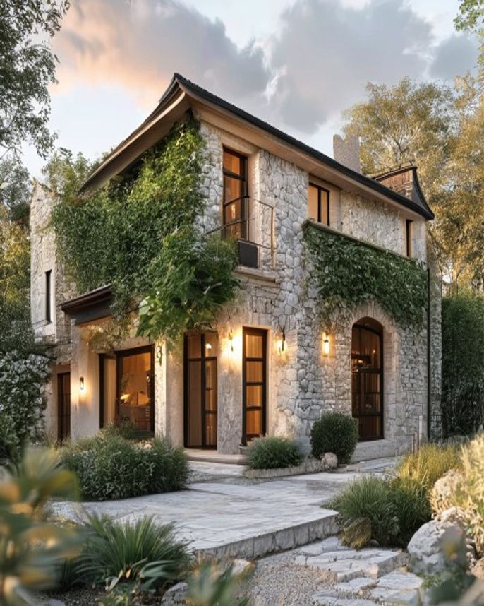 Maison rénovée avec pompe à chaleur